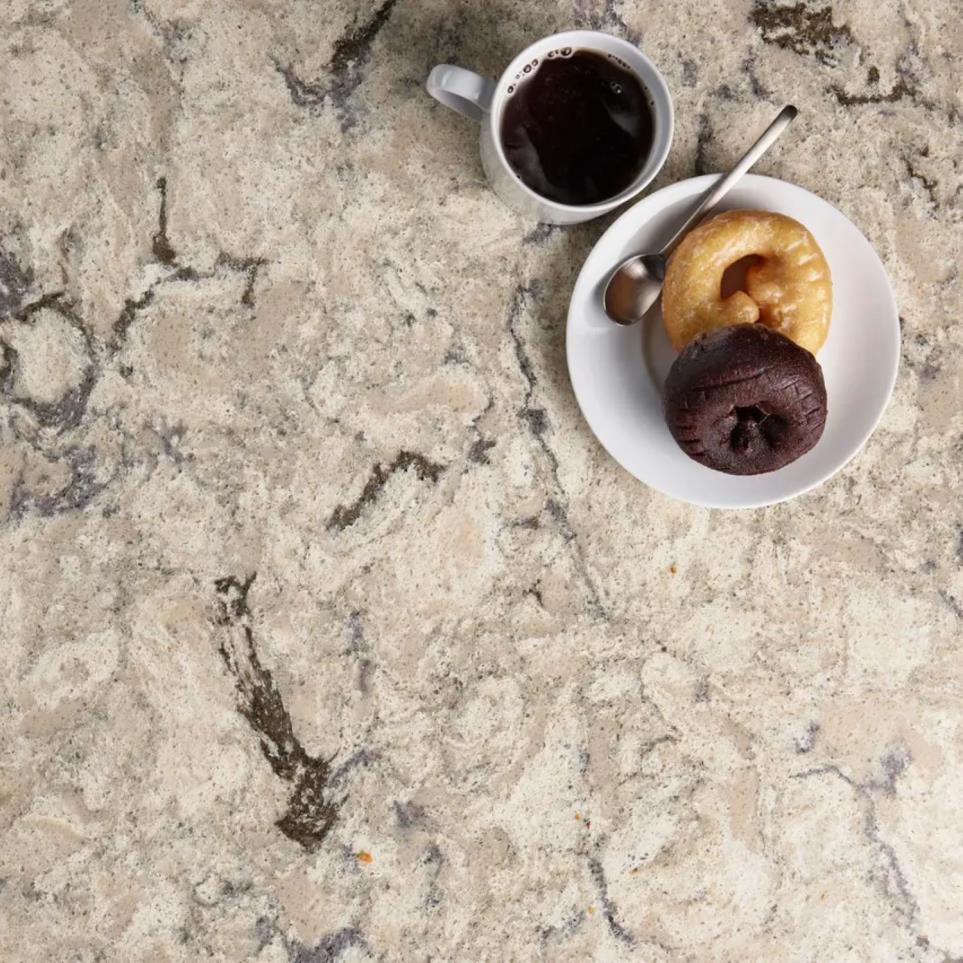 Slab Halewood Cream / Beige Quartz Countertops