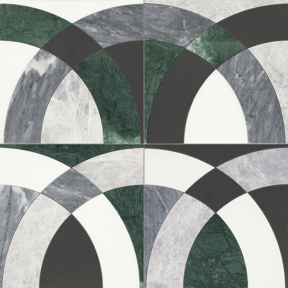 Mosaic Cristallo Blend Polished Gray Tile