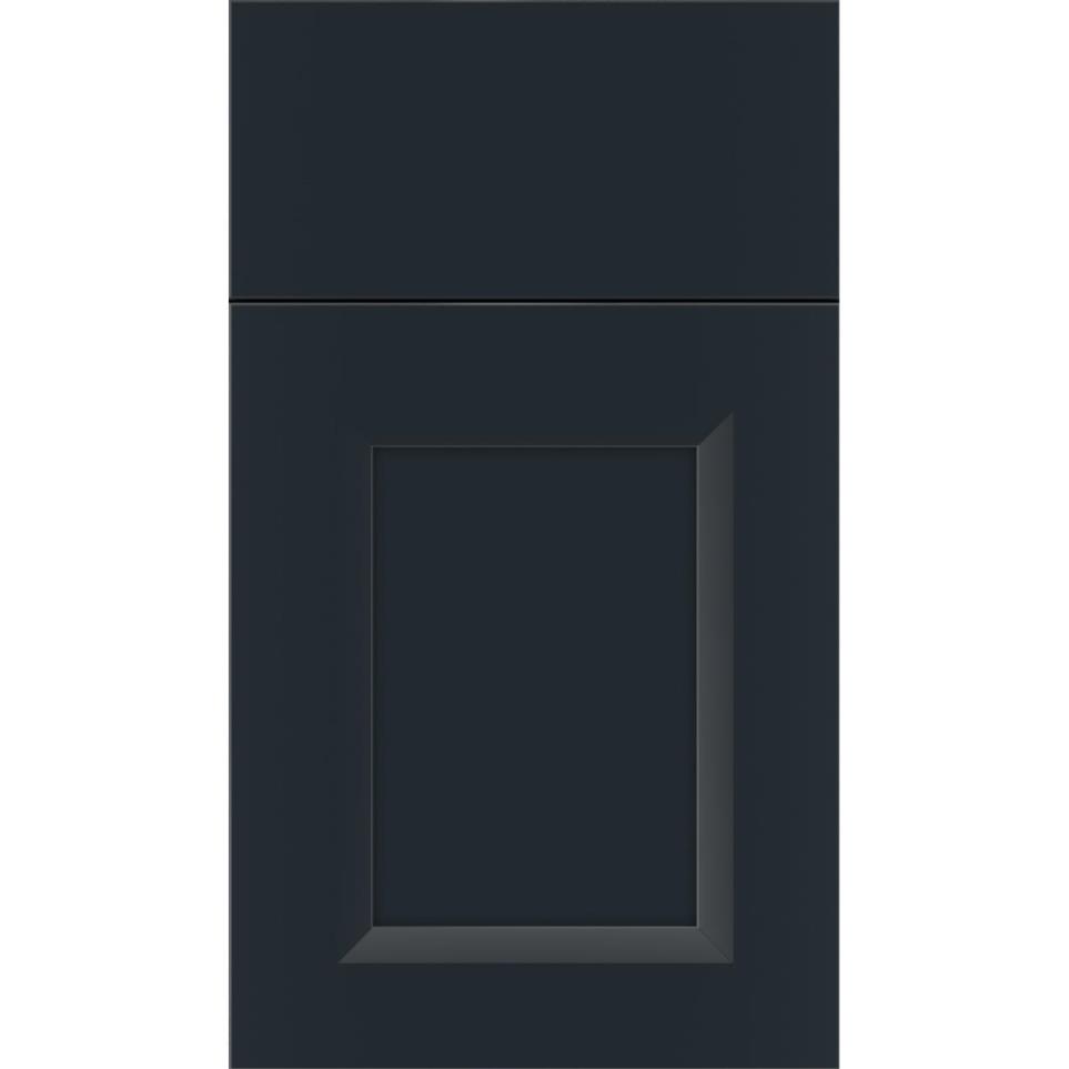 Square Gunmetal Blue Dark Finish Square Cabinets
