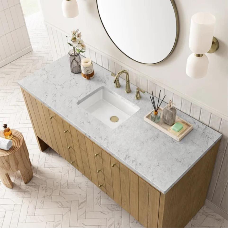 Base with Sink Top Light Oak Light Finish Vanities