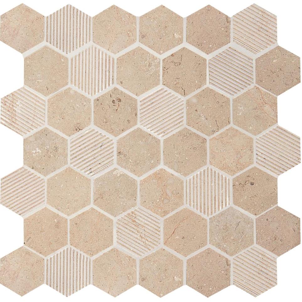 Mosaic Corton Sable Mix Beige/Tan Tile