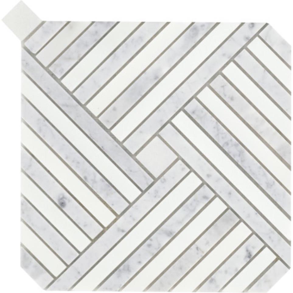 Mosaic Silver White Tile