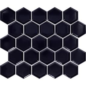 Mosaic Obsidian Glossy Black Tile