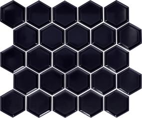 Mosaic Obsidian Glossy Black Tile