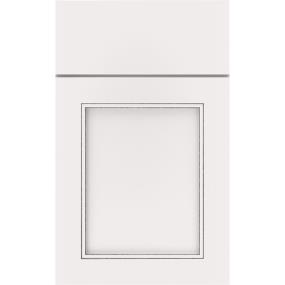 Square White With Amaretto Creme Detail Glaze - Paint Square Cabinets