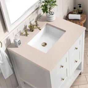 Base with Sink Top Bright White White Vanities