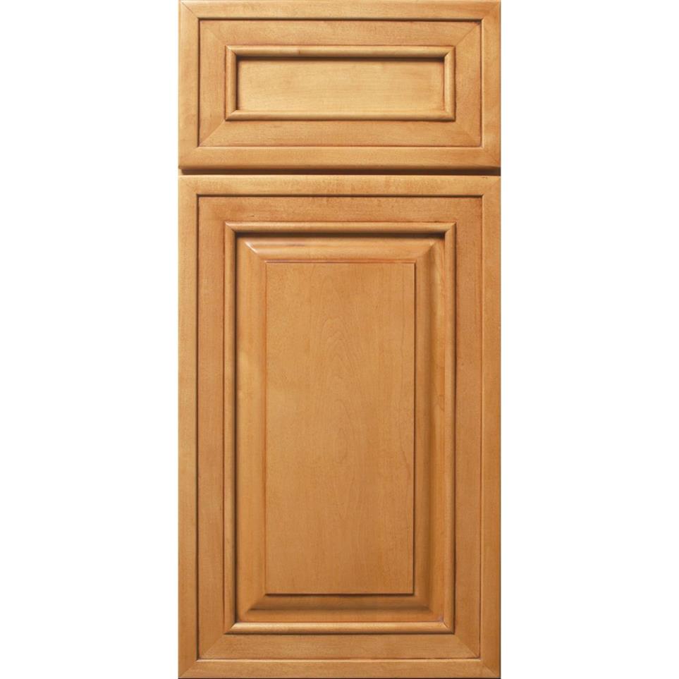 Square Honey Bronze Medium Finish Square Cabinets