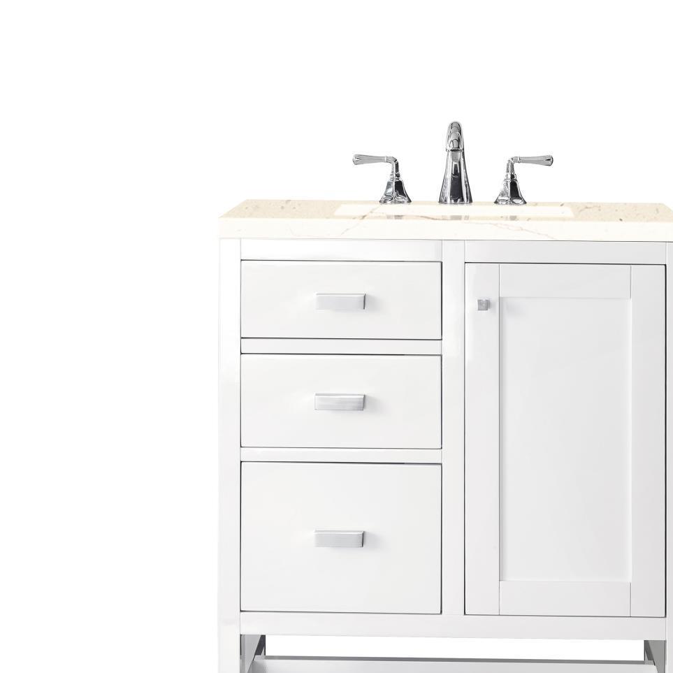 Base with Sink Top Glossy White White Vanities