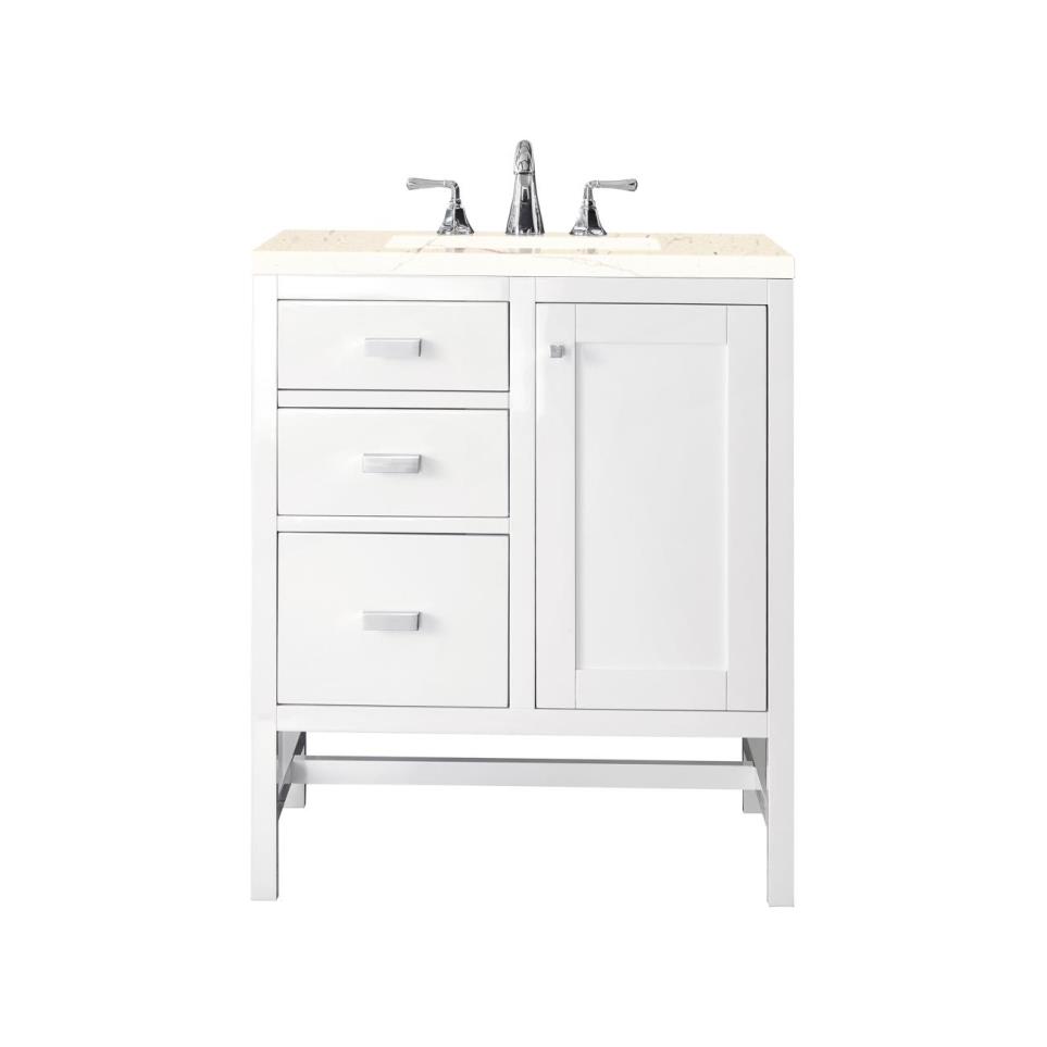 Base with Sink Top Glossy White White Vanities