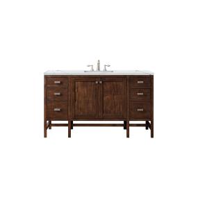 Base with Sink Top Mid Century Acacia Dark Finish Vanities