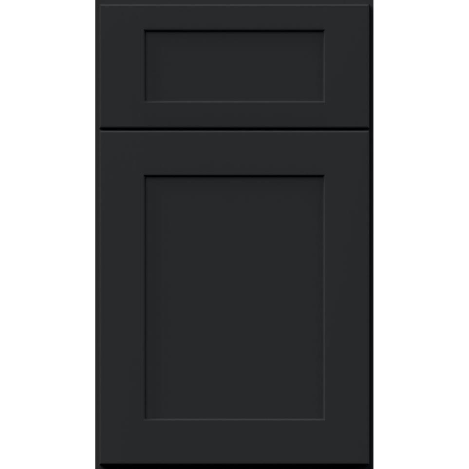 Square Pitch Black Dark Finish Square Cabinets