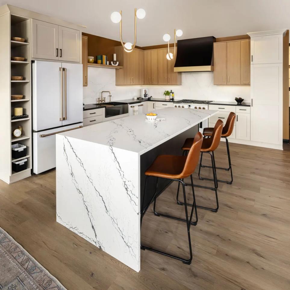 Slab Inverness Platinum White Quartz Countertops