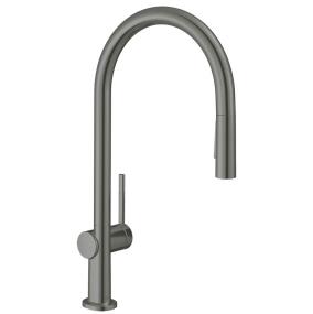 Kitchen Brushed Black Chrome Black Faucets