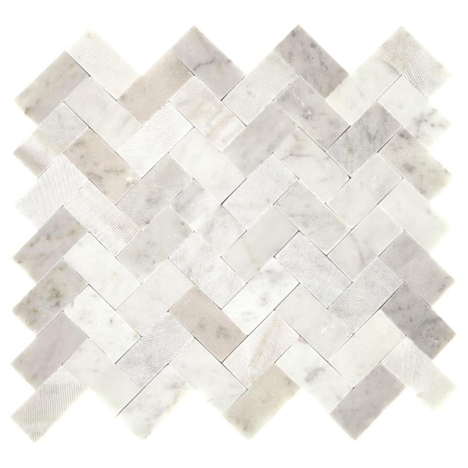 Mosaic Carrara White Mix White Tile