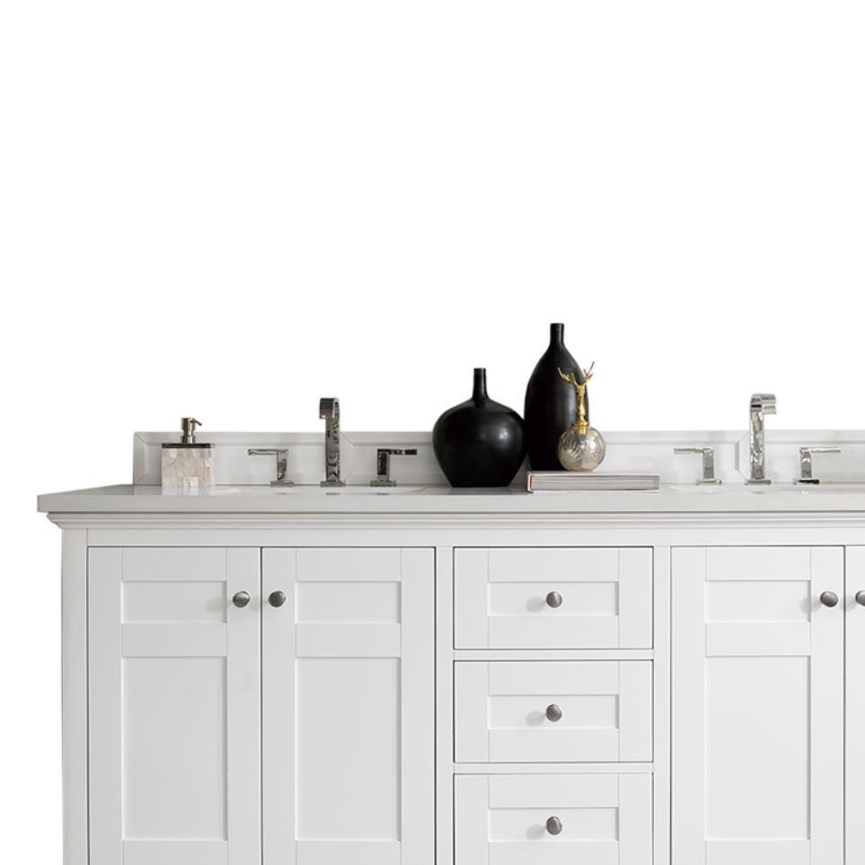 Base with Sink Top Bright White White Vanities