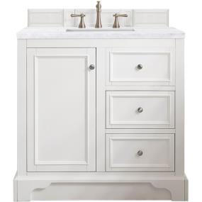 Base with Sink Top Bright White White Vanities