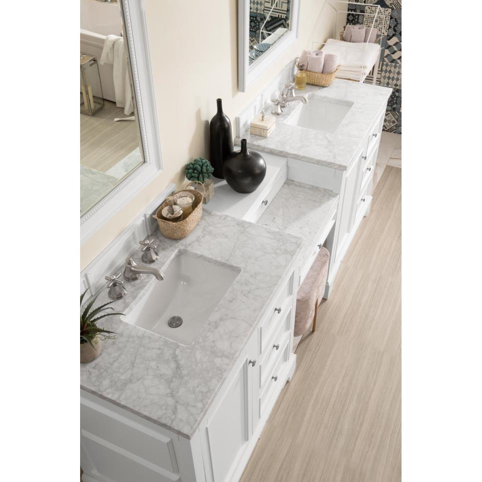 Base with Sink Top Bright White White Vanities