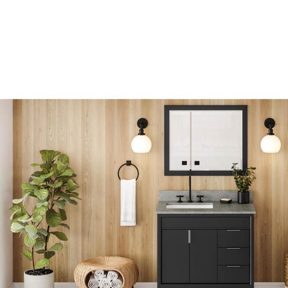 Base with Sink Top Black Grey / Black Vanities