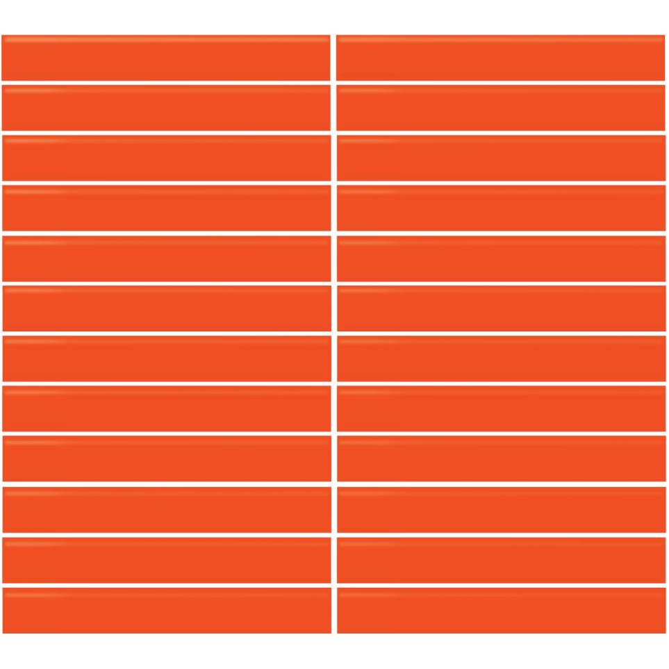 Mosaic Orange Burst Glossy Orange Tile