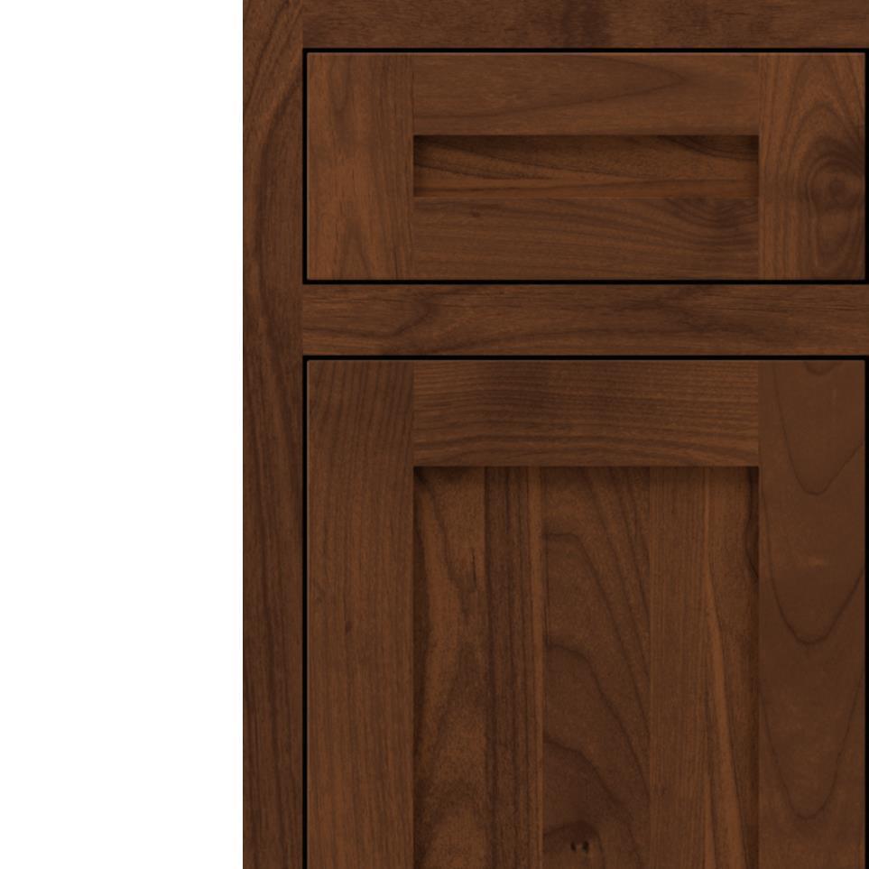 Square Sepia Dark Finish Square Cabinets