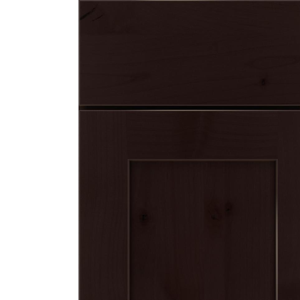 Square Thatch Dark Finish Square Cabinets