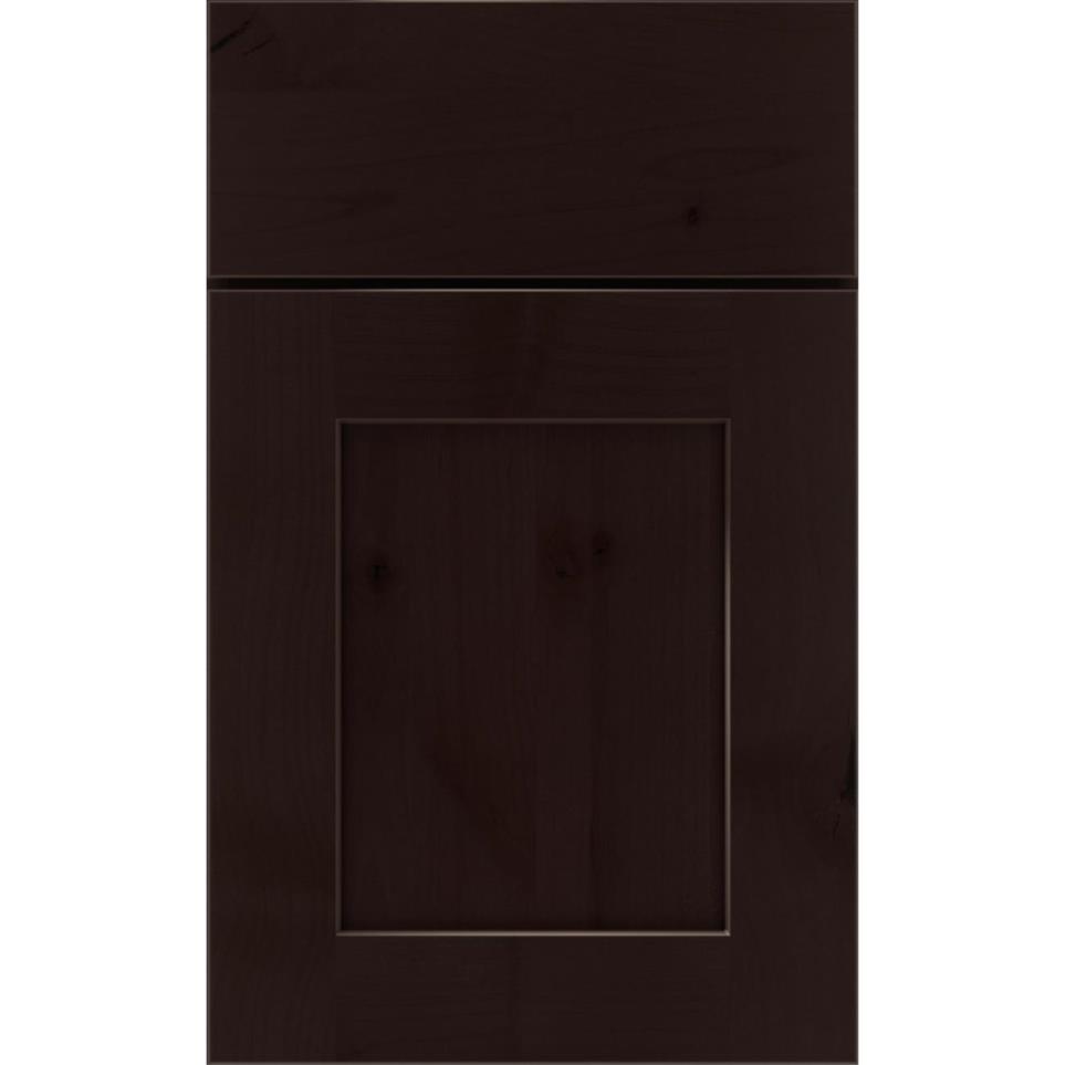 Square Thatch Dark Finish Square Cabinets