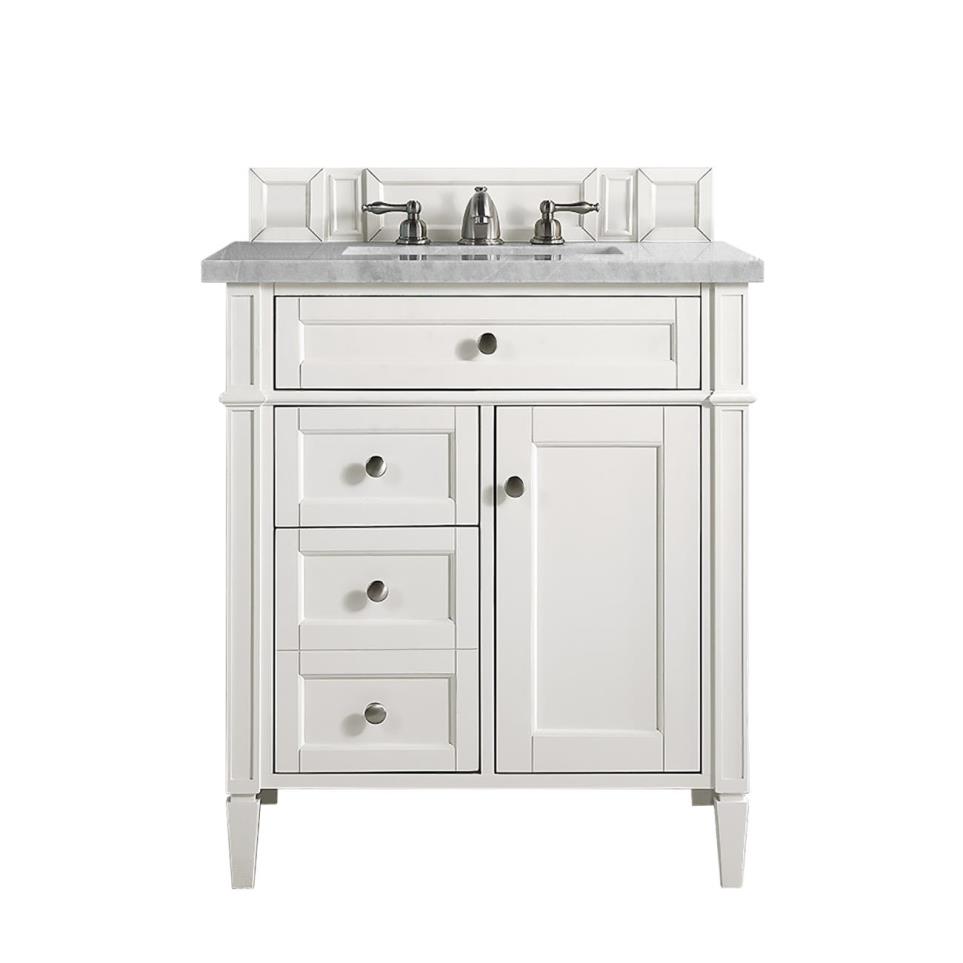 Base with Sink Top Bright White White Vanities