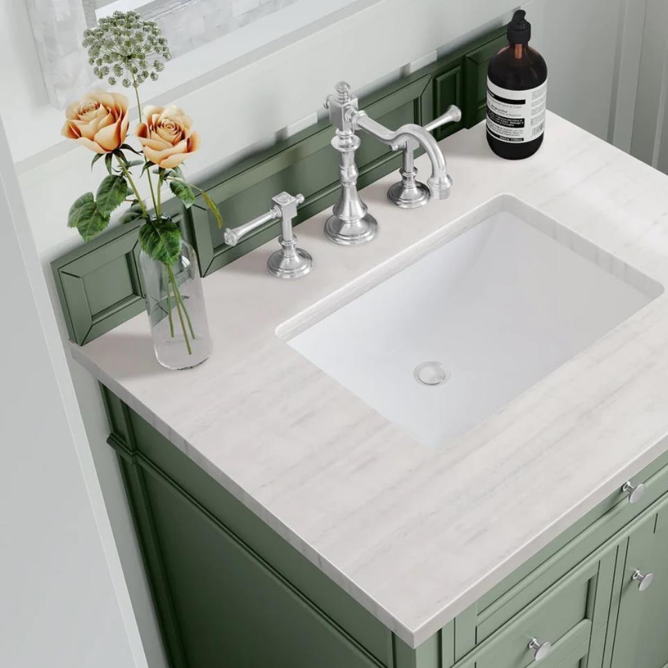 Base with Sink Top Smokey Celadon Green Vanities