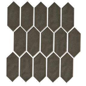 Mosaic Metallic Vibe Glossy Gray Tile