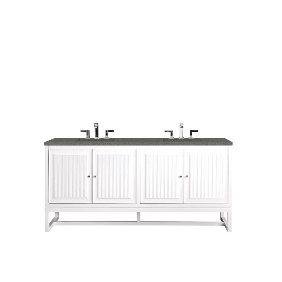 Base with Sink Top Glossy White White Vanities