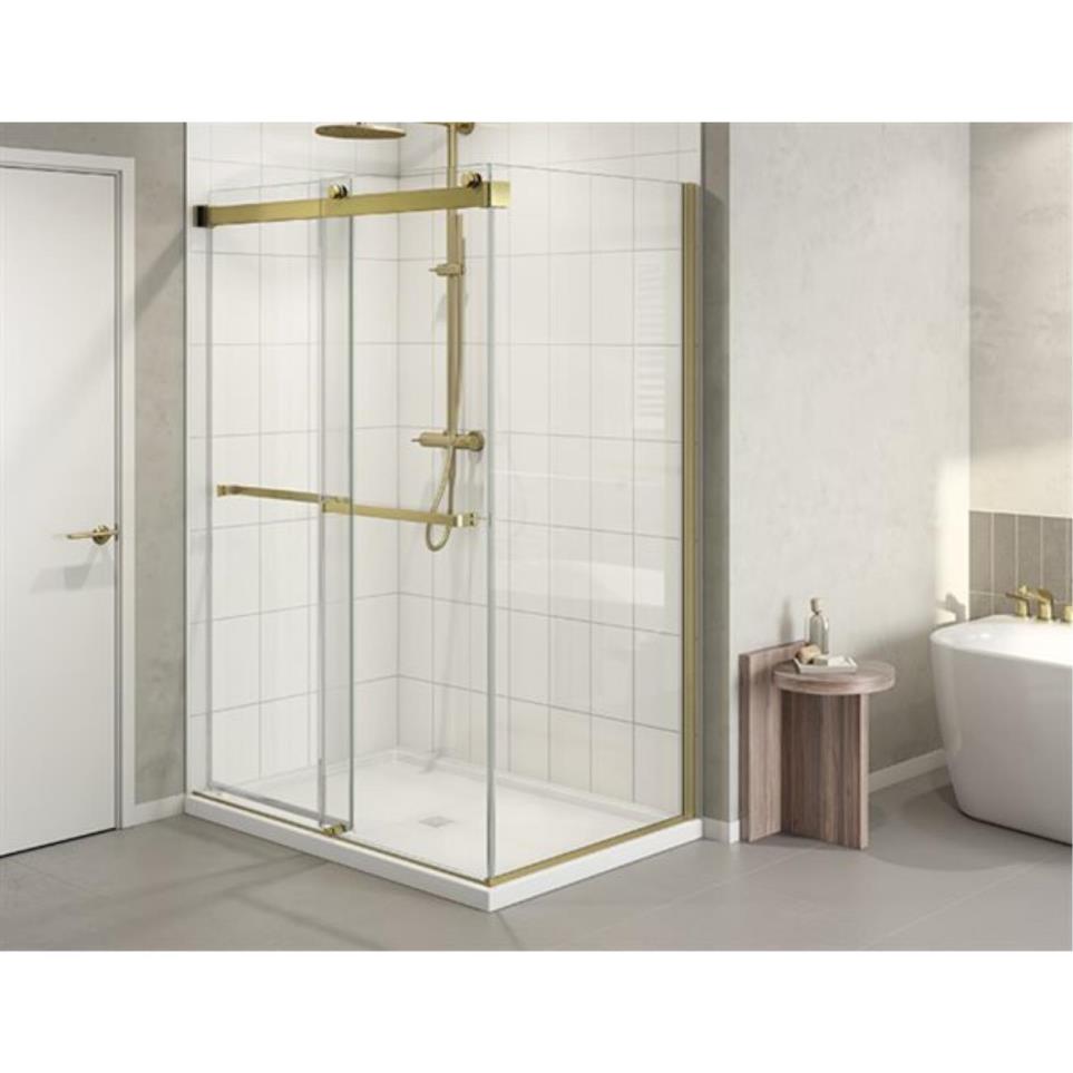 Door Brushed Gold Brass / Gold Showers