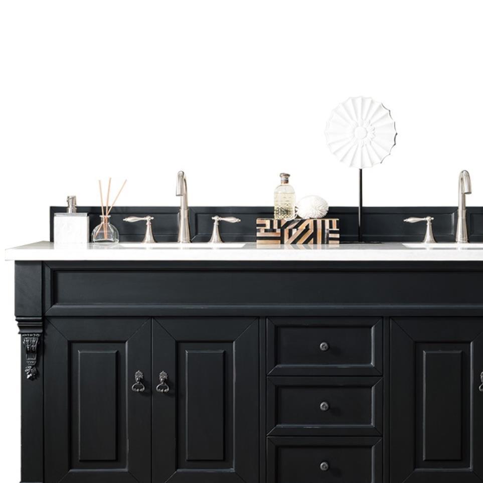 Base with Sink Top Antique Black Dark Finish Vanities