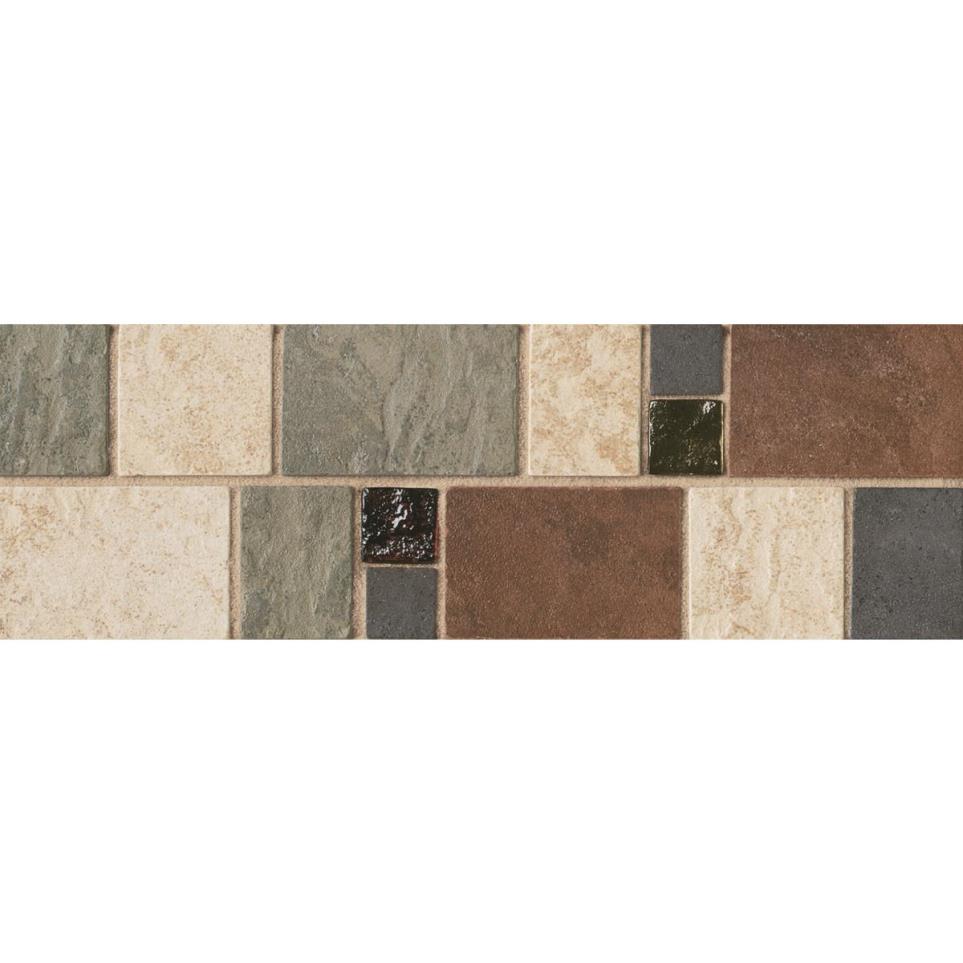 Decoratives and Medallions Beige / Red/ Green / Black Matte Brown Tile