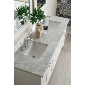 Base with Sink Top Bright  White White Vanities