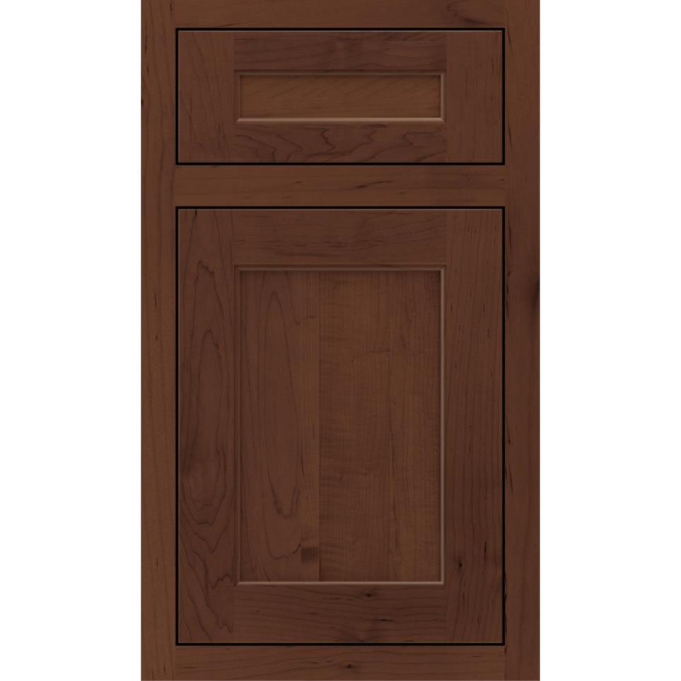 Square Sepia Dark Finish Square Cabinets