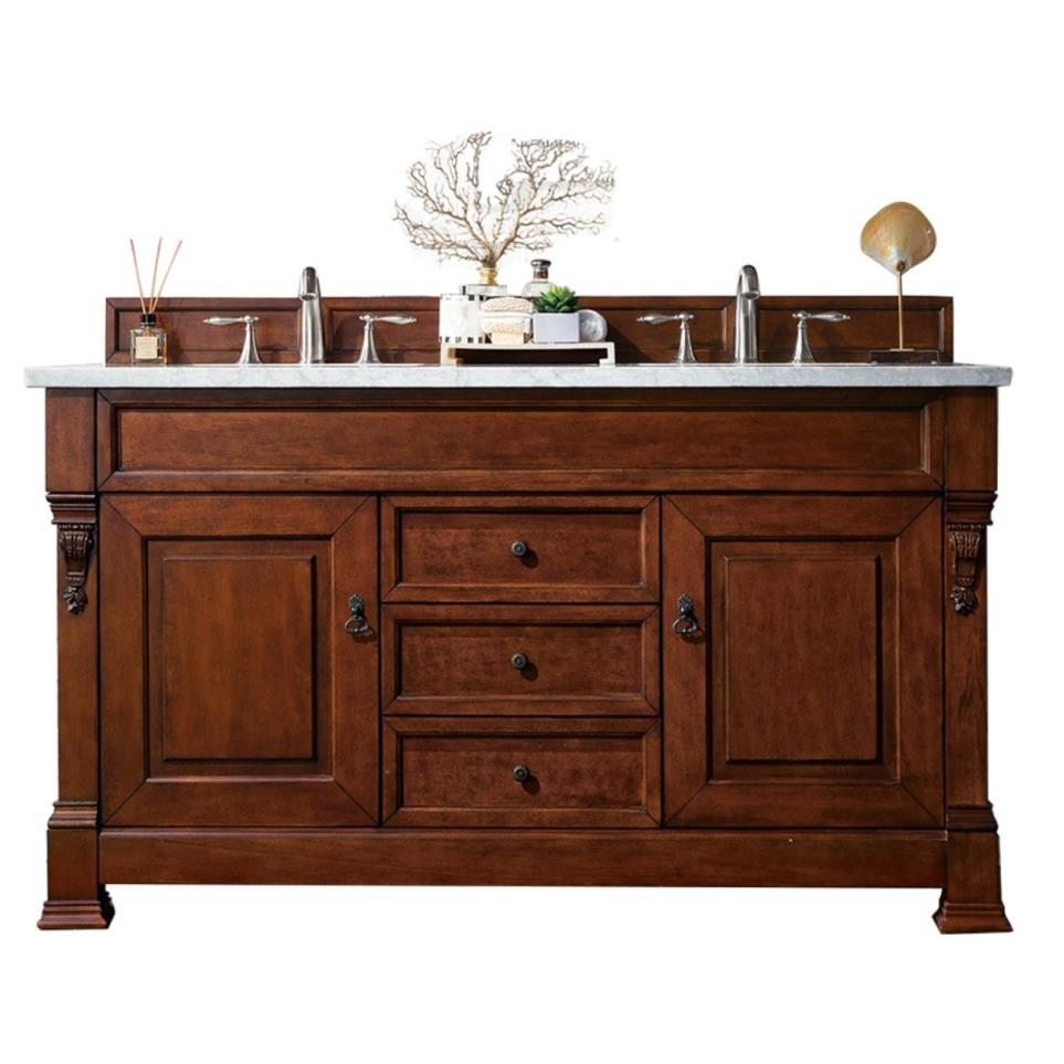 Base with Sink Top Warm Cherry Medium Finish Vanities