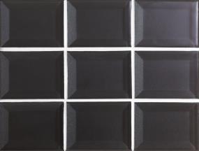 Mosaic Charcoal Glass Black Tile