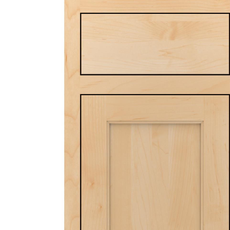 Square Natural Light Finish Square Cabinets