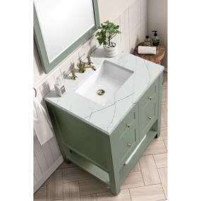 Base with Sink Top Smokey Celadon Green Vanities