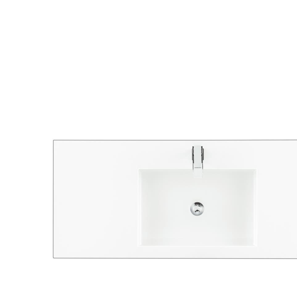 Base with Sink Top Glossy White White Vanities