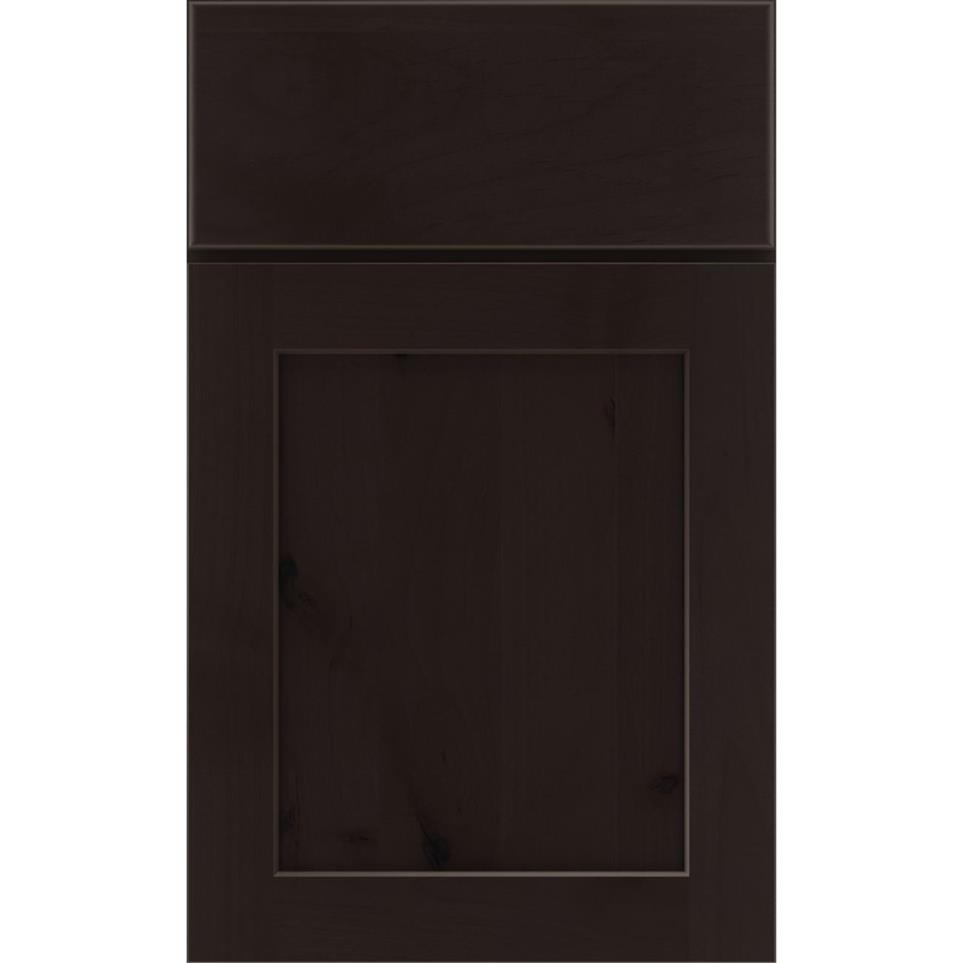 Square Thatch Dark Finish Square Cabinets