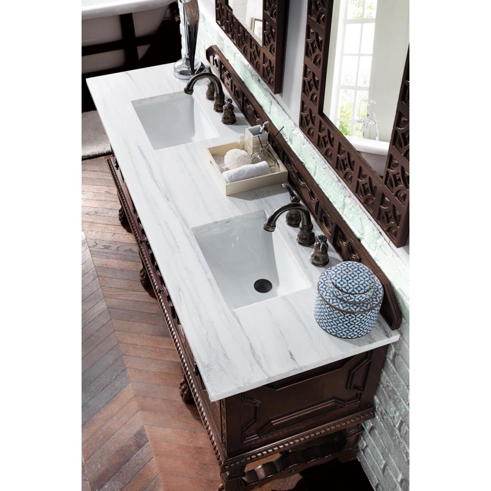 Base with Sink Top Antique Walnut Dark Finish Vanities