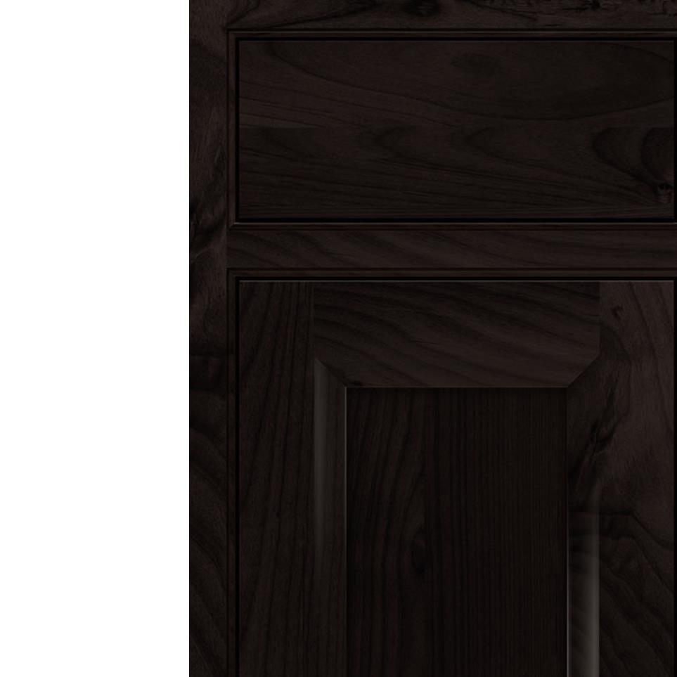 Square Beaded Teaberry Dark Finish Square Cabinets