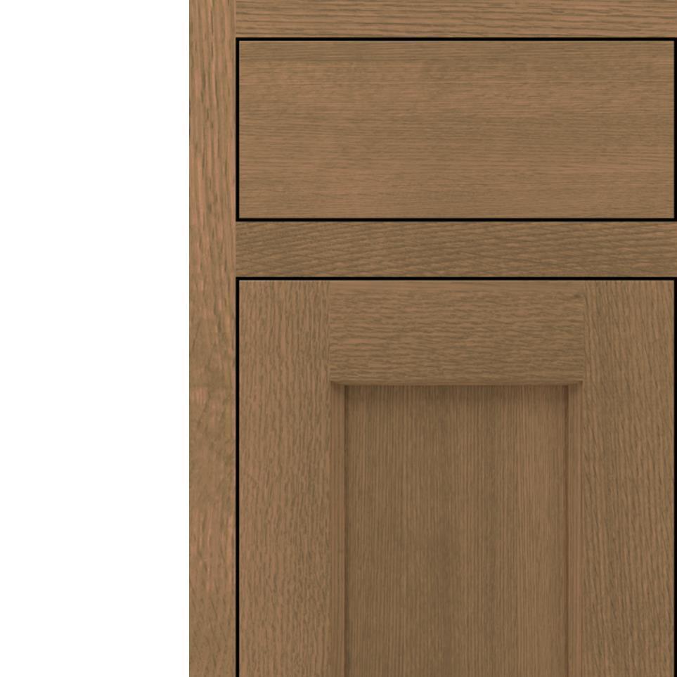 Square Gunny Medium Finish Square Cabinets