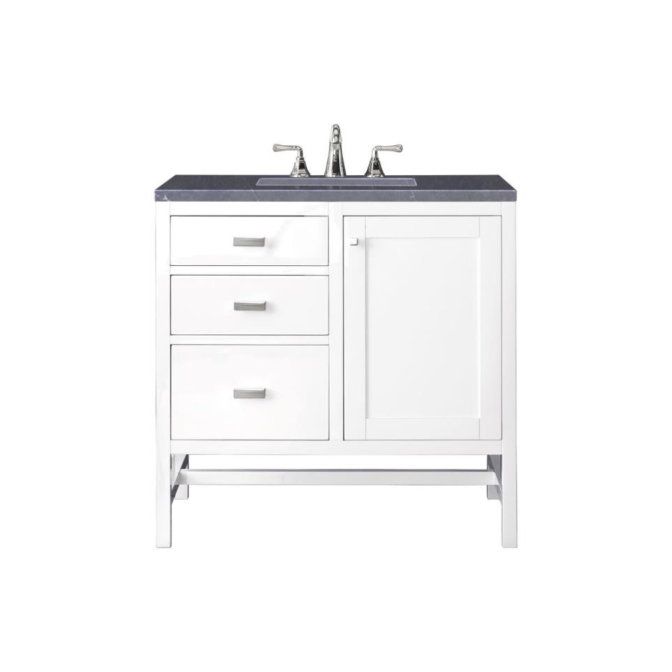 Base with Sink Top Glossy White White Vanities