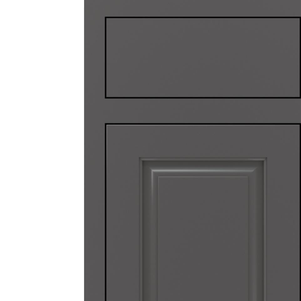 Inset Peppercorn Paint - Grey Inset Cabinets