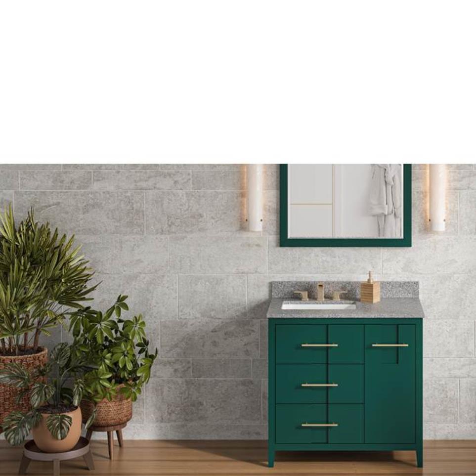 Base with Sink Top Green Green Vanities