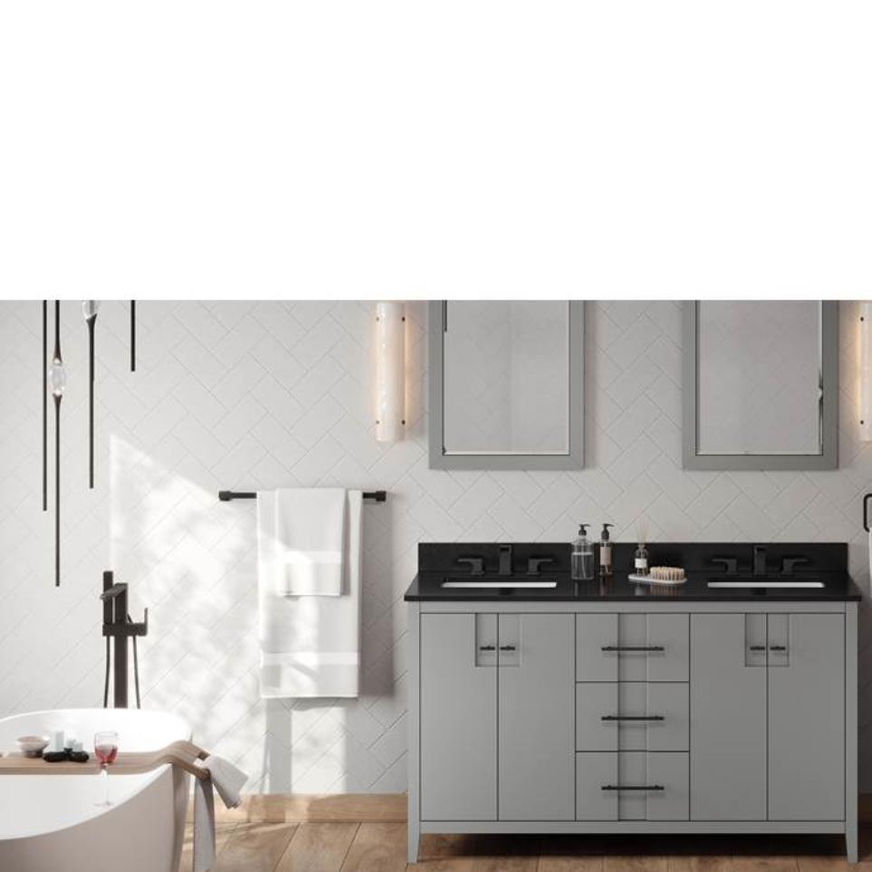 Base with Sink Top Grey Grey / Black Vanities