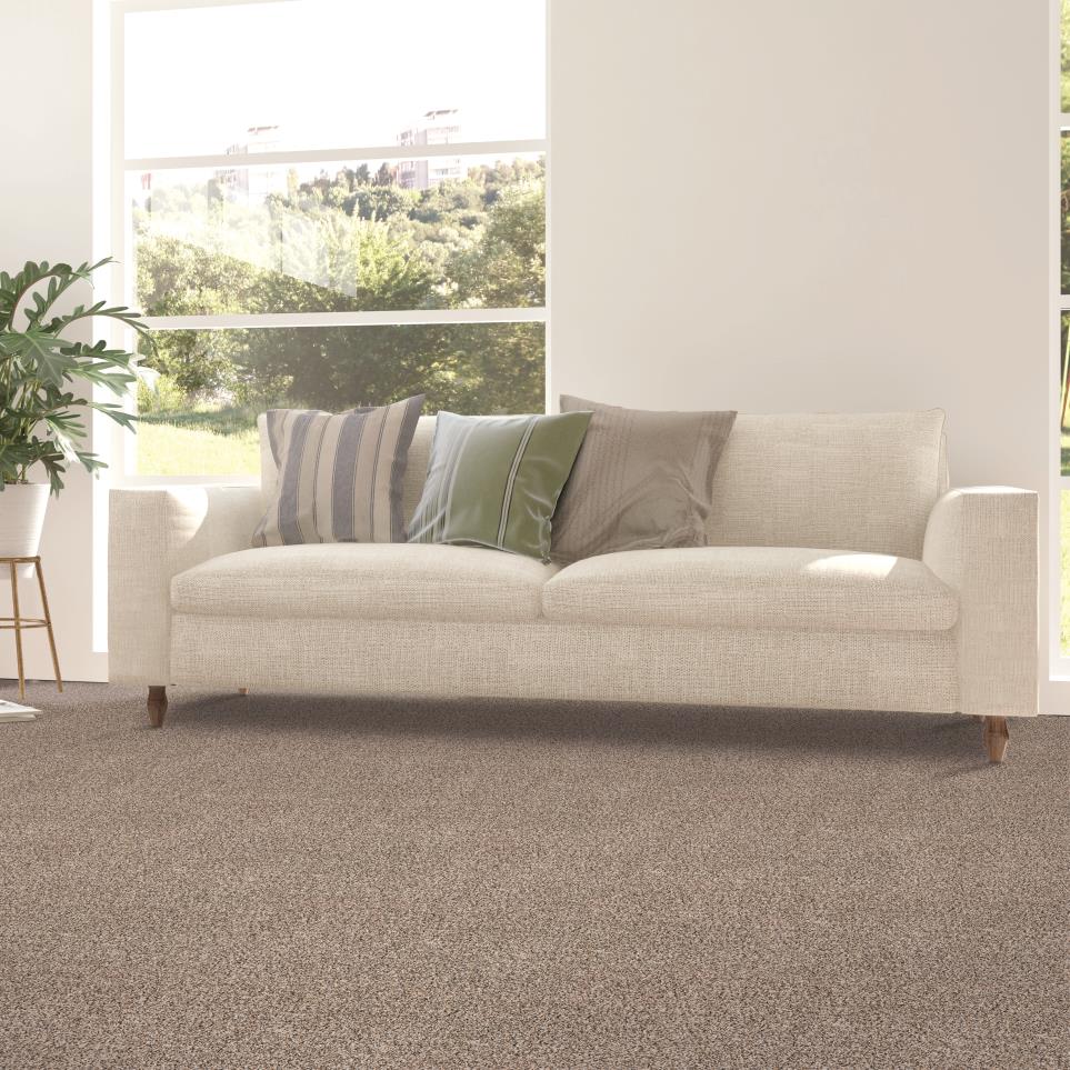 Textured Saxony NORDIC MIST Beige/Tan Carpet