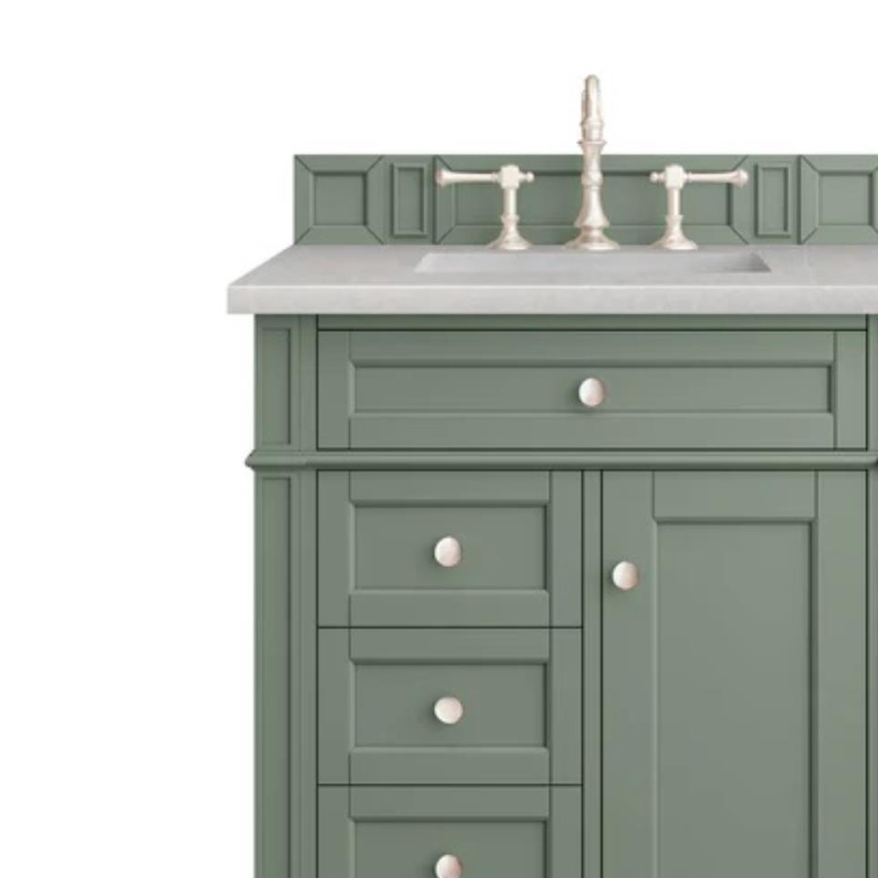 Base with Sink Top Smokey Celadon Green Vanities